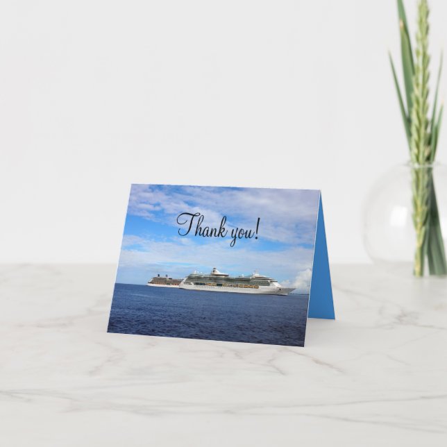 Cruise Ship Vacation | Nautical Thank You (Front)