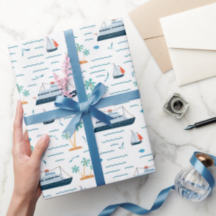Cruise Ship Vacation Travel Wrapping Paper