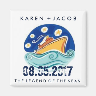 Cruise Ship Wedding Favor Magnets