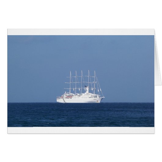 Cruise Ship With Sails Cards (Front Horizontal)
