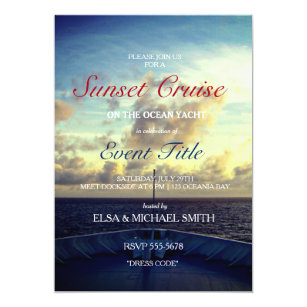 Sunset Cruise Invitations 8