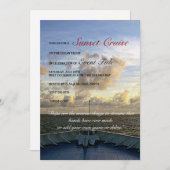 © Cruise Ship Yacht Boat Sunset Party Invitation (Front/Back)