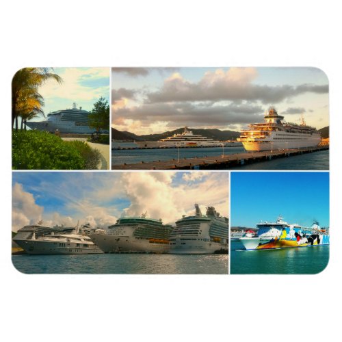 Cruise ships Collage Magnet