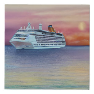 Cruise Ships Offer a Luxurious and Exciting Way to Faux Canvas Print