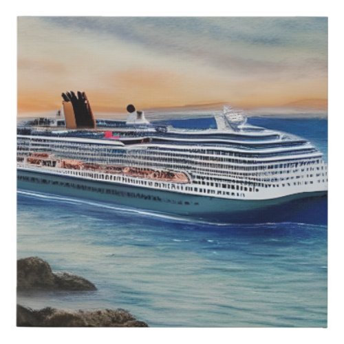 Cruise Ships Offer a Luxurious and Exciting Way to Faux Canvas Print