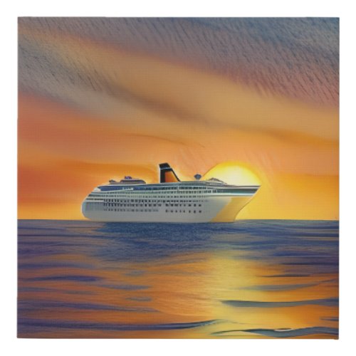 Cruise Ships Offer a Luxurious and Exciting Way to Faux Canvas Print