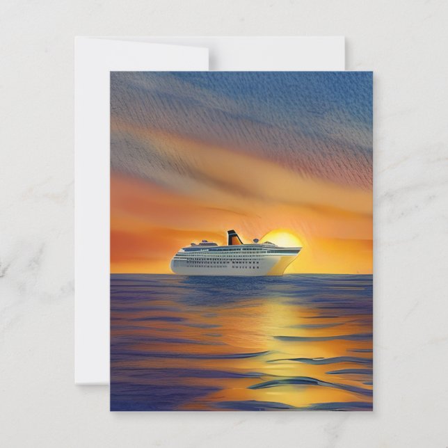 Cruise Ships Offer a Luxurious and Exciting Way to Holiday Card (Front)