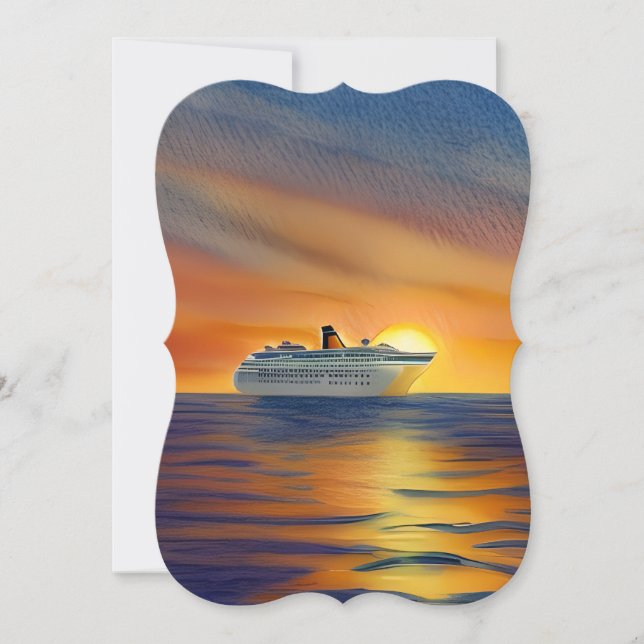 Cruise Ships Offer a Luxurious and Exciting Way to Note Card (Front)