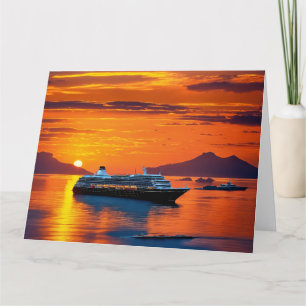 Cruise ships offer a luxurious Envelope Liner Letterpress Thank You Card