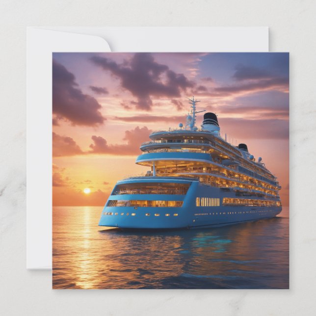 Cruise ships offer a luxurious Envelope Liner Note Card (Front)