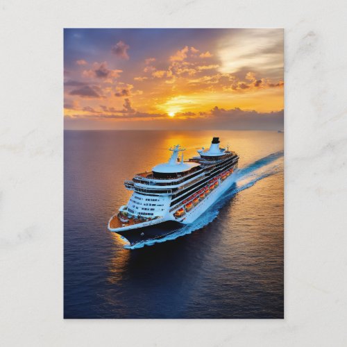 Cruise ships offer a luxurious Envelope Liner Postcard