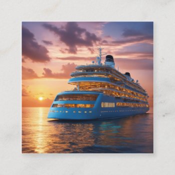 Cruise Ships Offer A Luxurious Envelope Liner Square Business Card by ProdesignGo at Zazzle