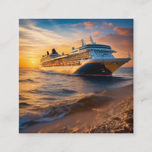 Cruise ships offer a luxurious Envelope Liner Square Business Card