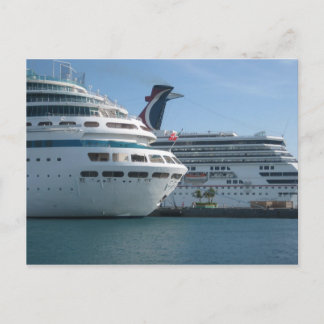 Cruise ships postcard