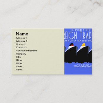 Cruise Ships Vintage Poster Ocean Liner Business Card by antiqueart at Zazzle