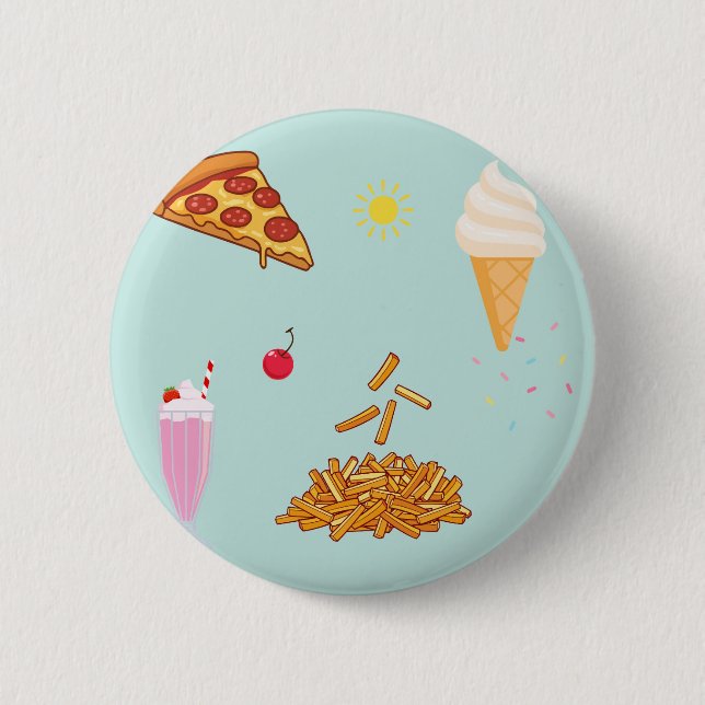  Cruise Snacks Pattern Button (Front)