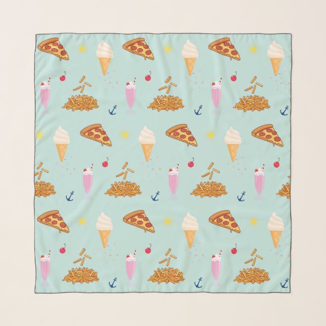  Cruise Snacks Pattern Scarf (Front)