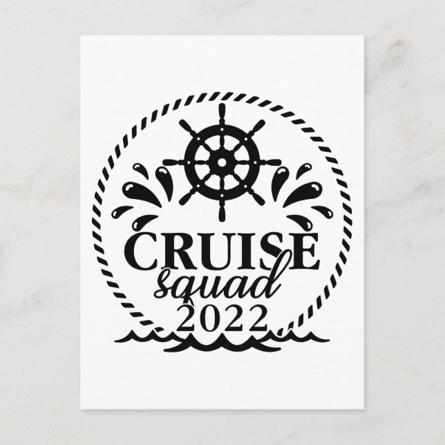 Cruise Squad 2022 Vacation Matching Family Trip Postcard (Front)