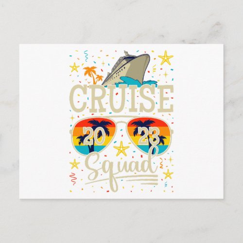 Cruise Squad 2023 Cruising Vacation Postcard