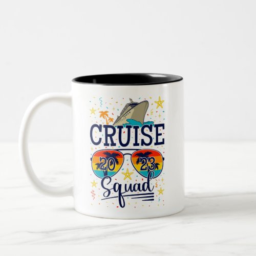 Cruise Squad 2023 Cruising Vacation Two_Tone Coffee Mug