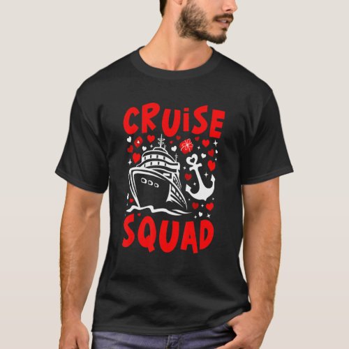 Cruise Squad 2023 Red Heart Valentines Day Cruise T_Shirt