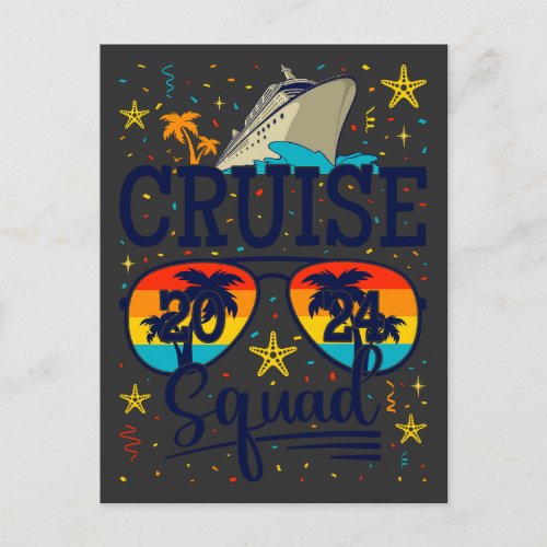 Cruise Squad 2024 Cruising Vacation Postcard