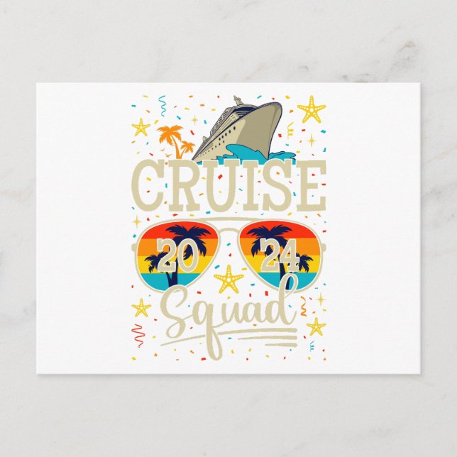 Cruise Squad 2024 Cruising Vacation Postcard (Front)