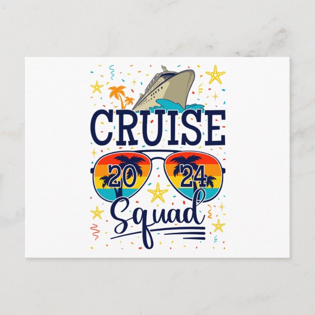 Cruise Squad 2024 Cruising Vacation Postcard (Front)