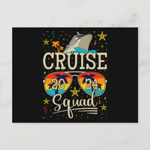 Cruise Squad 2024 Cruising Vacation Postcard