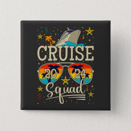 Cruise Squad 2024 Cruising Vacation Square Button