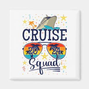 Cruise Squad 2024 Cruising Vacation Square Magnet