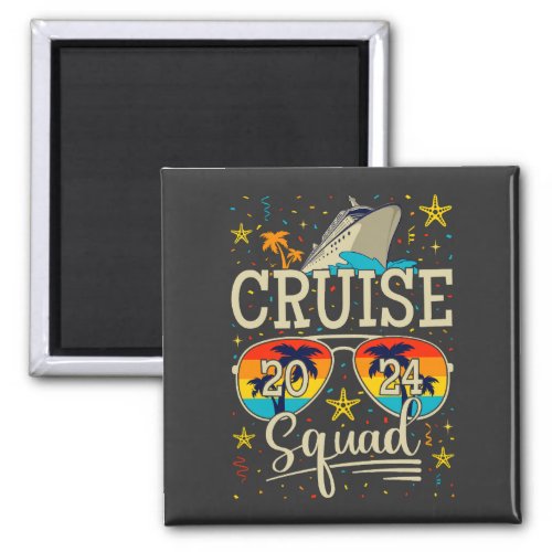 Cruise Squad 2024 Cruising Vacation Square Magnet