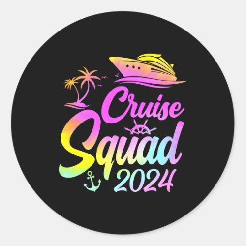 Cruise Squad 2024 Family Vacation Family Classic Round Sticker