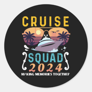 Cruise Squad 2024 Family Vacation Matching Group Classic Round Sticker