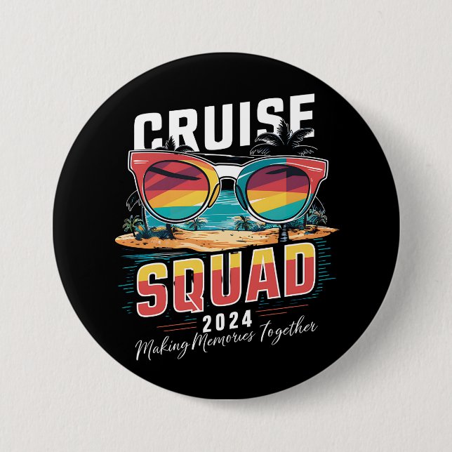 Cruise Squad 2024 Summer Vacation Matching Family  Button (Front)