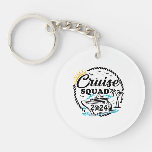Cruise Squad 2024 Summer Vacation Matching Family Keychain