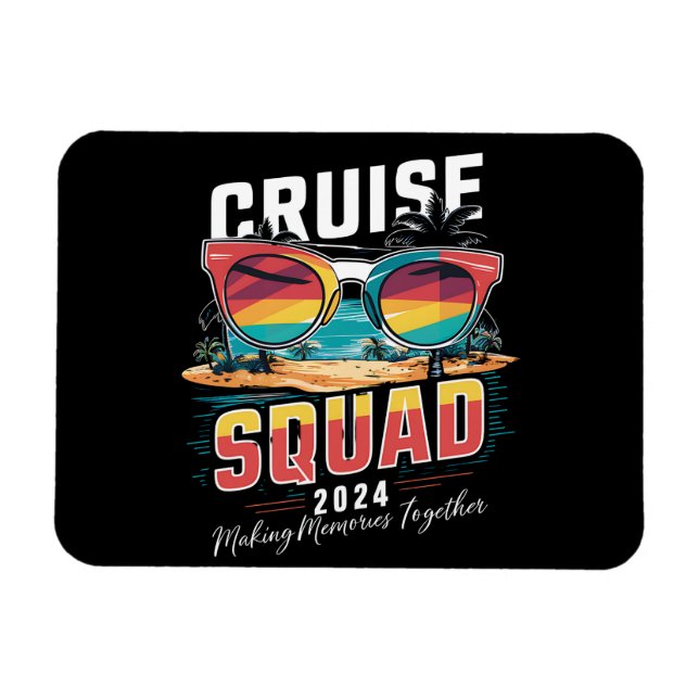 Cruise Squad 2024 Summer Vacation Matching Family  Magnet (Horizontal)