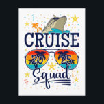 Cruise Squad 2025 Cruising Vacation Postcard<br><div class="desc">Cruise Squad 2025 Cruising Birthday Vacation Funny Crew Graphic design Gift Standard Postcard Classic Collection.</div>