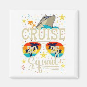 Cruise Squad 2025 Cruising Vacation Square Magnet