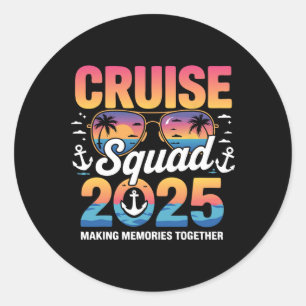 Cruise Squad 2025 Family Cruise Matching Summer Va Classic Round Sticker