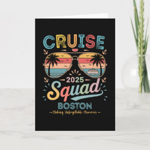 Cruise Squad 2025 Family Group In Boston Matching Card