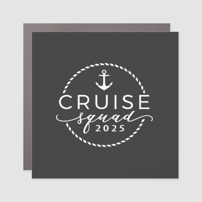Cruise Squad 2025 Family Matching Outfit Summer  Car Magnet (Front)