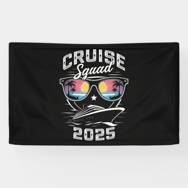 Cruise Squad 2025 Summer Vacation Matching Family  Banner (Horizontal)