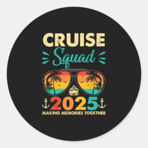 Cruise Squad 2025 Summer Vacation Matching Family Classic Round Sticker