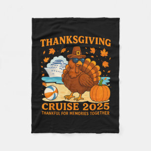 Cruise Squad 2025 Thanksgiving Autumn Cruise Ship Fleece Blanket