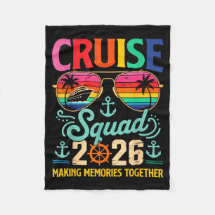 Cruise Squad 2026 Family Group Matching Summer Vac Fleece Blanket