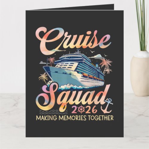 Cruise Squad 2026 Family Summer Vacation Card