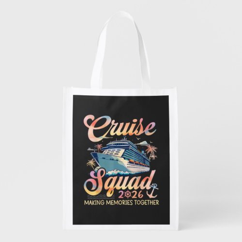 Cruise Squad 2026 Family Summer Vacation Grocery Bag