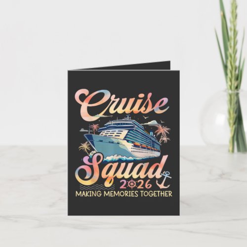 Cruise Squad 2026 Family Summer Vacation Holiday Card