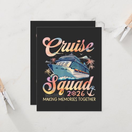 Cruise Squad 2026 Family Summer Vacation Invitation